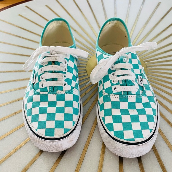 Vans Authentic Checkerboard in Waterfall and White Check - Picture 4 of 10
